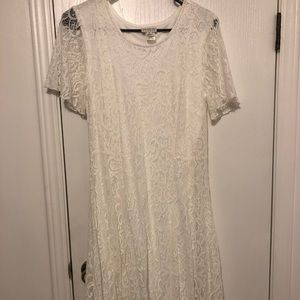 White lace fairy dress